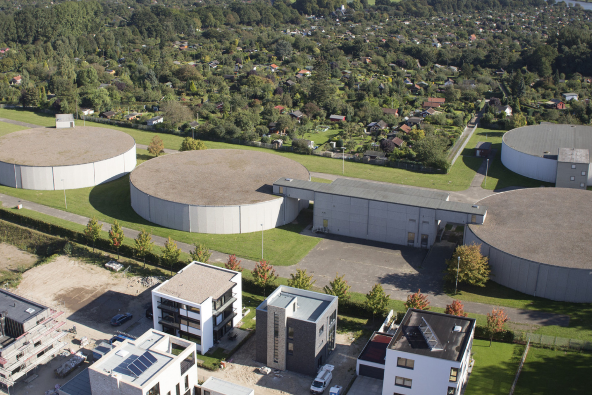 Ein Foto von einem wesernetz-Wasserwerk von oben